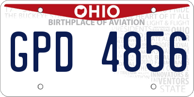 OH license plate GPD4856