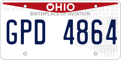 OH license plate GPD4864