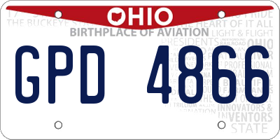 OH license plate GPD4866