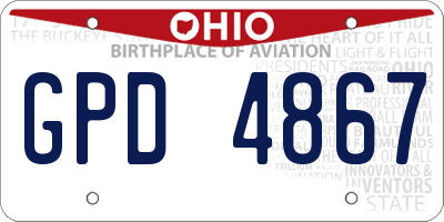 OH license plate GPD4867