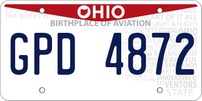OH license plate GPD4872