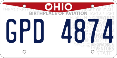 OH license plate GPD4874