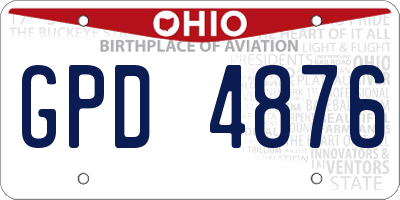 OH license plate GPD4876
