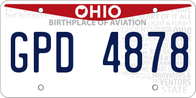 OH license plate GPD4878