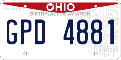 OH license plate GPD4881