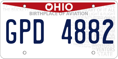 OH license plate GPD4882