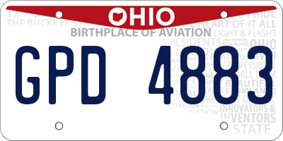 OH license plate GPD4883