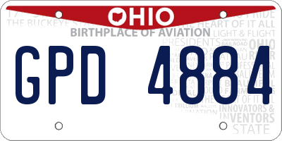 OH license plate GPD4884