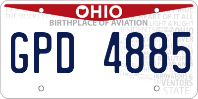 OH license plate GPD4885