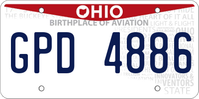 OH license plate GPD4886