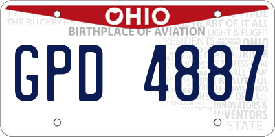 OH license plate GPD4887