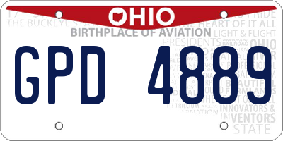OH license plate GPD4889