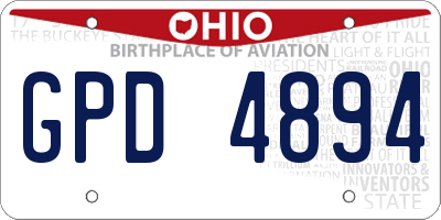 OH license plate GPD4894