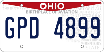 OH license plate GPD4899