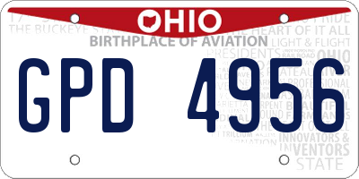 OH license plate GPD4956