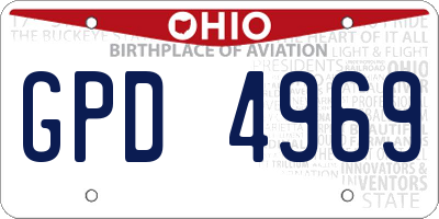OH license plate GPD4969
