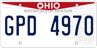 OH license plate GPD4970