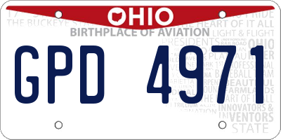 OH license plate GPD4971