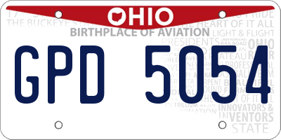 OH license plate GPD5054
