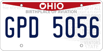 OH license plate GPD5056