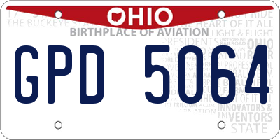 OH license plate GPD5064
