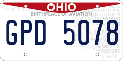 OH license plate GPD5078