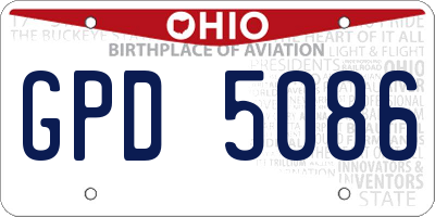 OH license plate GPD5086