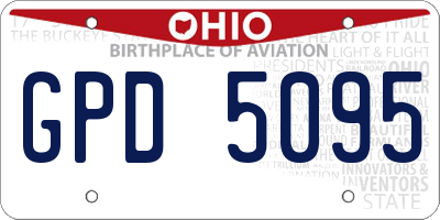 OH license plate GPD5095