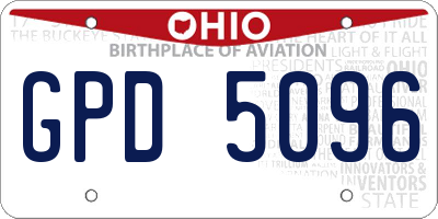 OH license plate GPD5096