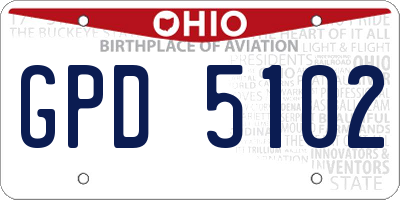 OH license plate GPD5102