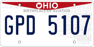 OH license plate GPD5107