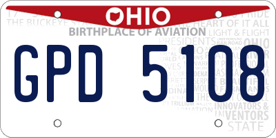 OH license plate GPD5108