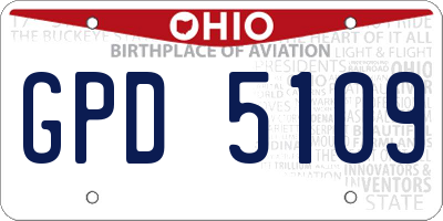 OH license plate GPD5109
