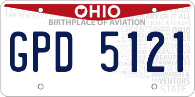 OH license plate GPD5121