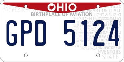 OH license plate GPD5124