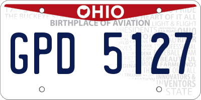 OH license plate GPD5127