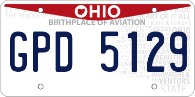 OH license plate GPD5129