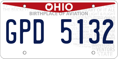 OH license plate GPD5132