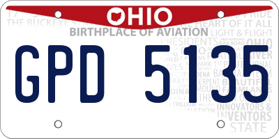 OH license plate GPD5135