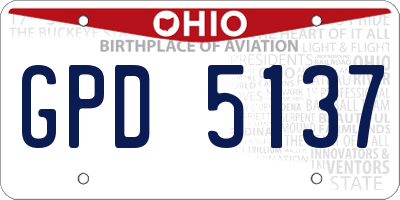 OH license plate GPD5137