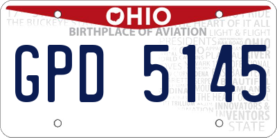 OH license plate GPD5145