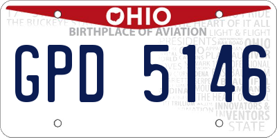 OH license plate GPD5146