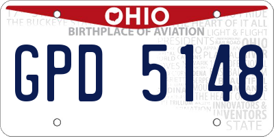 OH license plate GPD5148