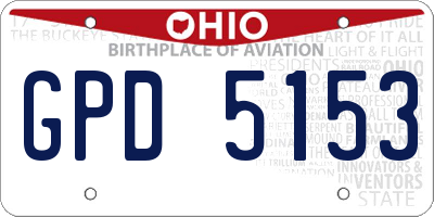 OH license plate GPD5153