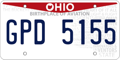 OH license plate GPD5155