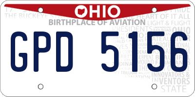 OH license plate GPD5156