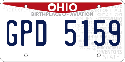 OH license plate GPD5159