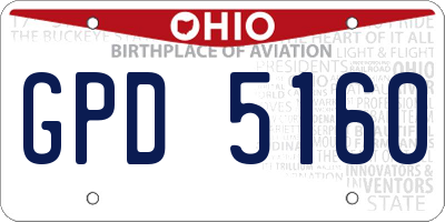 OH license plate GPD5160