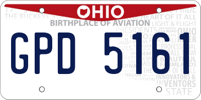 OH license plate GPD5161