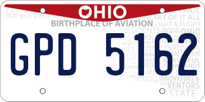 OH license plate GPD5162